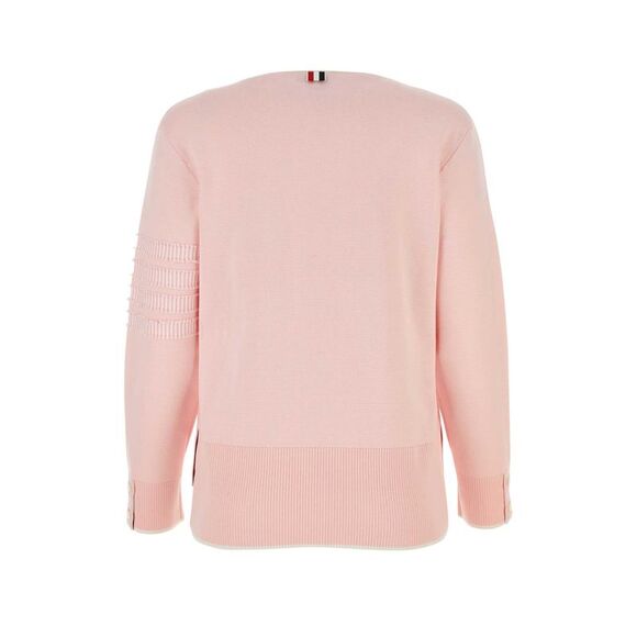Thom Browne Women Pink Cotton Cardigan - Picture 2 of 2